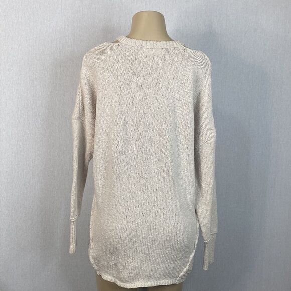 Women’s Destructed IF It Were Me 100% Cotton V Neck Sweater. Excellent Condition - Picture 3 of 9